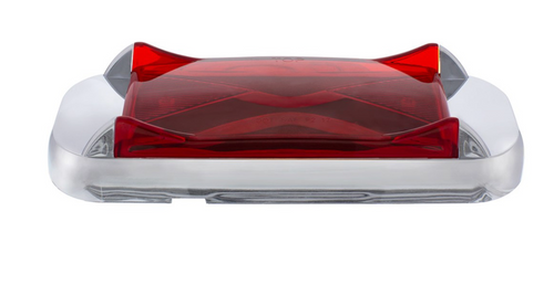 	 4 LED Saber Rectangular Marker Light With Red Lens