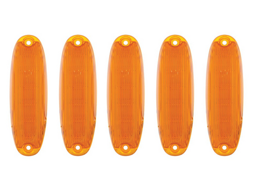 6 Amber LED Cab Lights For 2008-2017 Freightliner Cascadia - Amber Lens (5-Pack)