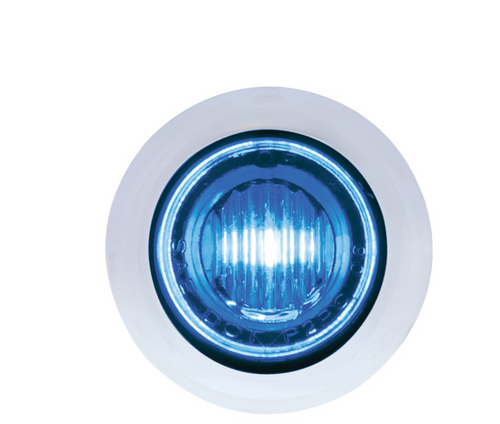 3 LED 3/4" "DOUBLE FURY" Dual Color Mini Clearance/Marker Light - Amber LED/Blue LED