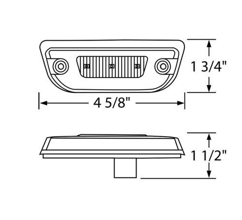 11 LED GloLight Cab Light For Peterbilt 579 & Kenworth T680/T770/T880 - Amber LED/Amber Lens 