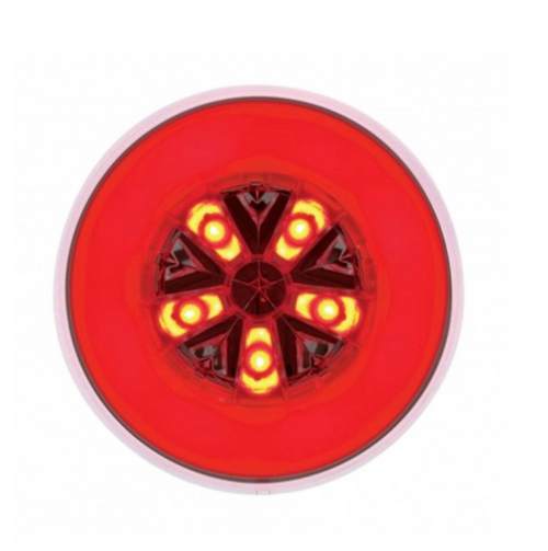 18 LED 4" "GLO" Stop, Turn & Tail Light - Red Led/Red Lens