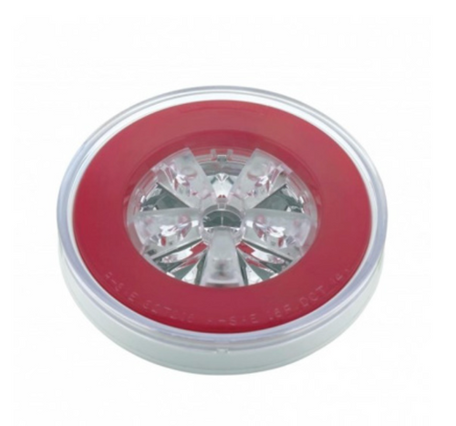 18 LED 4" "GLO" Stop, Turn & Tail Light - Red Led/Red Lens