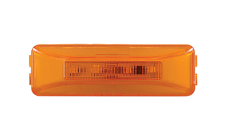 10 LED Rectangular Clearance/Marker Light - GLO Light - Amber LED/Amber Lens
