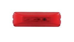 10 LED Rectangular Clearance/Marker Light - GLO Light - Red LED/Red Lens