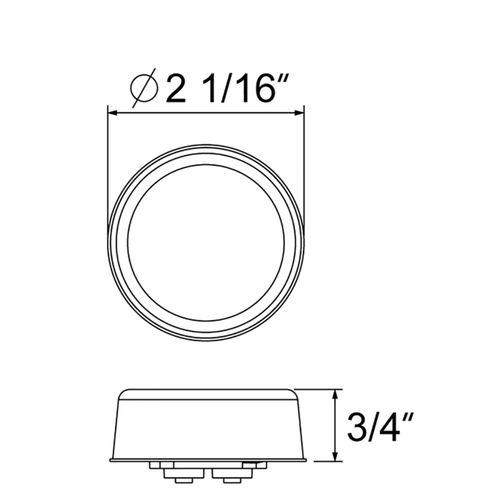  LED 2" Clearance/Marker Light - GLO Light - Red LED/Red Lens