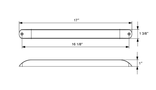 28 LED 17" Stop, Turn & Tail Light Bar - Red LED/Red Lens