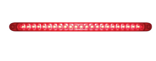 23 SMD LED 17 1/4" S/T/T Light Bar With Reflector - Red LED/Red Lens