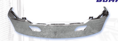 17" Bumper Fits Kenworth T680 Areo 2013-2021 Chrome W/no Fog Light Holes