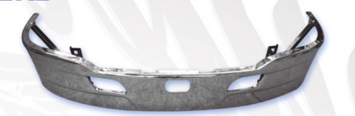 17" Bumper Fits Kenworth T680 Areo 2013-2021 Chrome W/no Fog Light Holes W/Step Hole