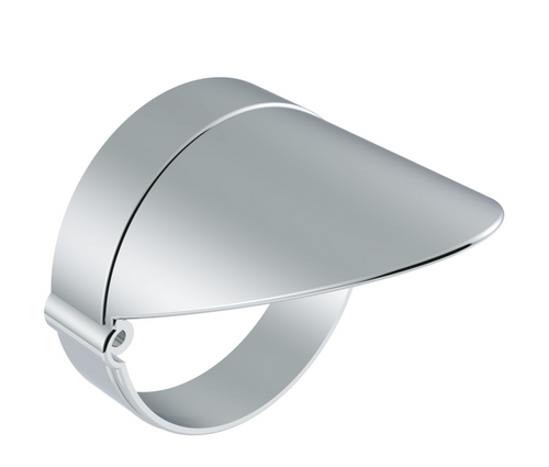 	 Chrome LED Light Flush Mount Base With Visor For Grakon 1000 Style Lights