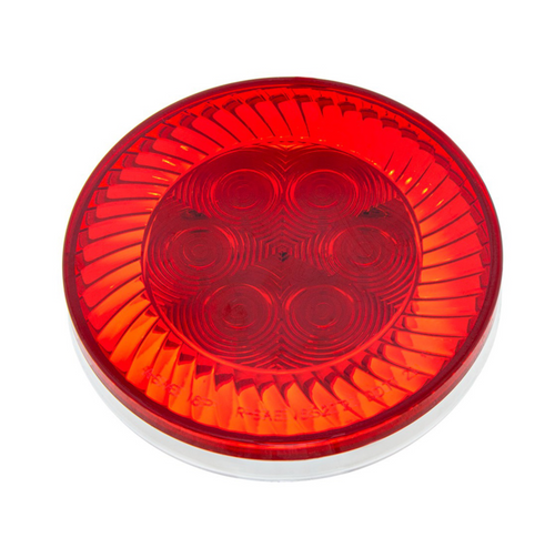 16 LED 4" Round Turbine Light (Stop, Turn & Tail) - Red LED/Red Lens