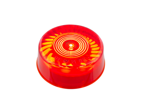 7 LED 2" Round Turbine Light (Clearance/Marker) - Red LED/Red Lens