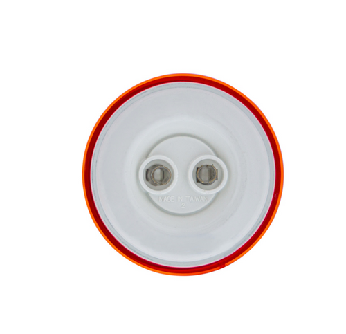 7 LED 2" Round Turbine Light (Clearance/Marker) - Red LED/Red Lens