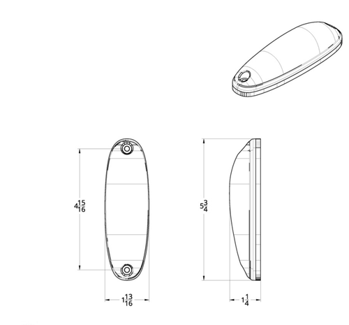 6 Amber LED Cab Light For 2008-2017 Freightliner Cascadia - Amber Lens