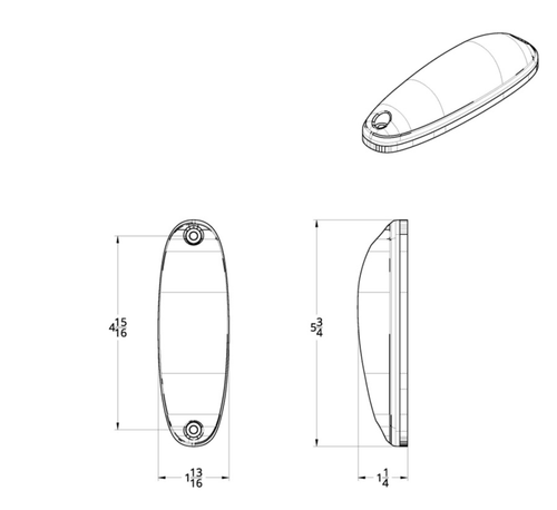 6 Amber LED Cab Light For 2008-2017 Freightliner Cascadia - Clear Lens