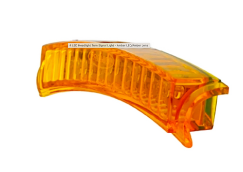 4 Led Headlight Signal Light - Amber Led/Amber Lens