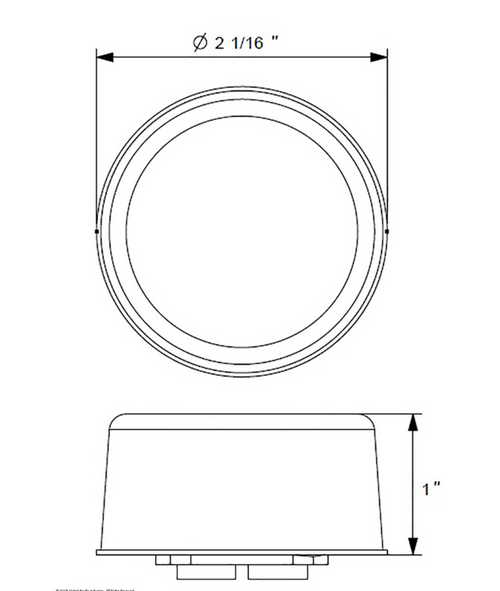 9 LED 2" Reflector Clearance/Marker Light Amber LED/Clear Lens