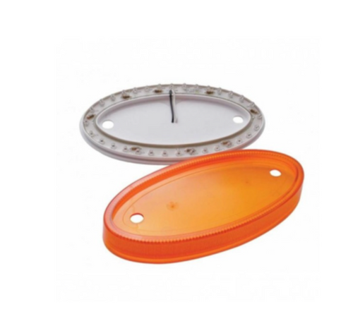 32 LED Large Emblem Light - Amber LED/Amber Lens fits Peterbilt 