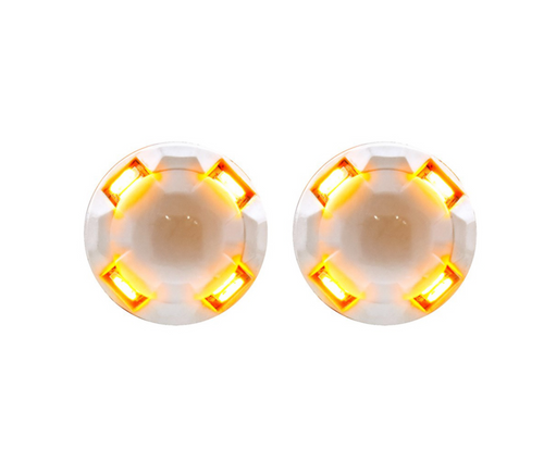 High Power 8 LED 1156 Type Bulb - Amber (Card of 2)