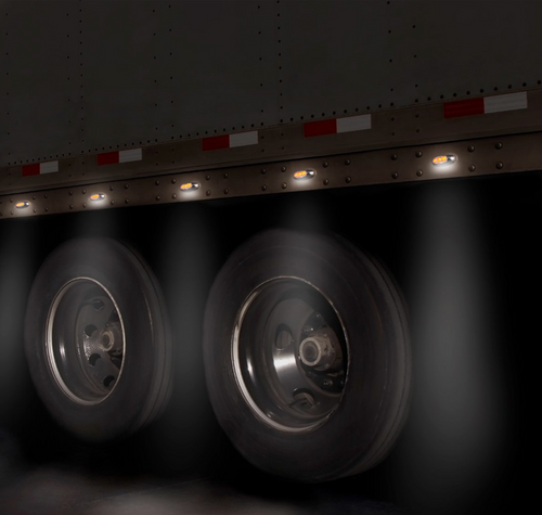 5 LED Reflector Clearance/Marker Light With Side Ditch Light - Amber LED/Clear Lens