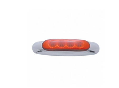 4 LED Reflector Clearance/Marker Light - Red LED/Red Lens