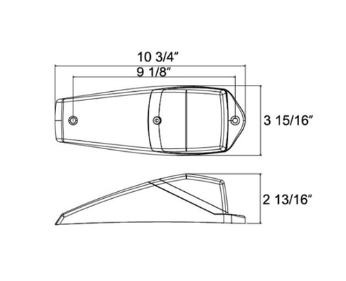 17 LED Reflector Square Cab Light Kit - Amber LED/Amber Lens