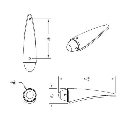 17 LED Dual Function Watermelon Cab Light Kit - Amber LED/Clear Lens