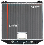 Radiator Plastic Tank Aluminum Core fits Freightliner M2, Sterling 2008-2012