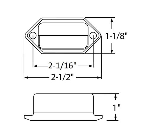 4 White LED Chrome License Plate Light/Utility Light