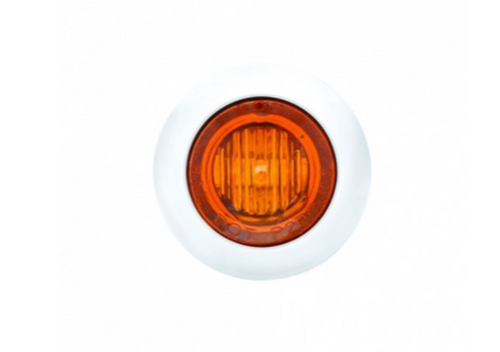 3 LED Mini Light With Bezel (Clearance/Marker) - Amber LED/Amber