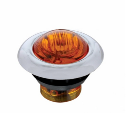 3 LED Mini Light With Bezel (Clearance/Marker) - Amber LED/Amber