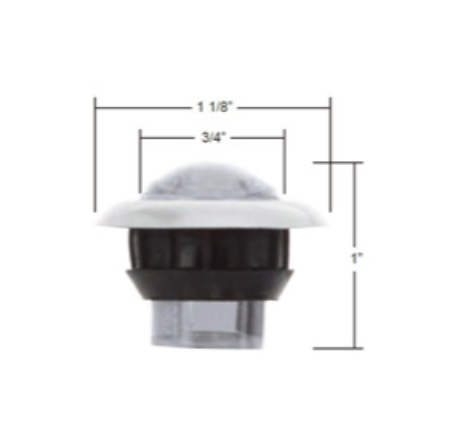 3 LED Mini Light With Bezel (Clearance/Marker) - Amber LED/Amber