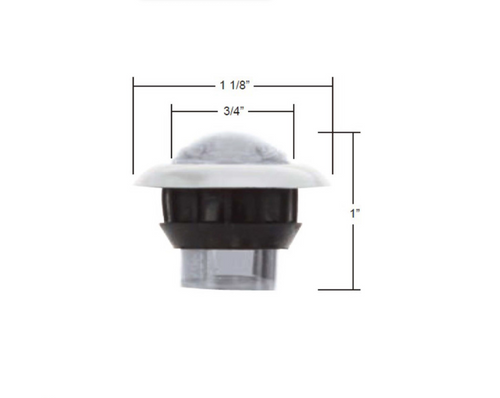 3 LED 3/4" Mini Light With Bezel (Clearance/Marker) - Red LED/Clear Lens