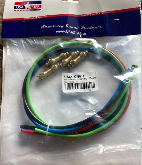 Hose Kit 2 Feet (4 Colors, 4( 5/32” Fitting ) 13/18 Speed  fits Eaton Fuller