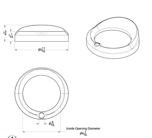 Signature Series Speed/Tachometer Gauge Bezel With Visor For Kenworth - Red Crystal