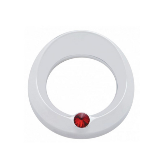 Signature Speed/Tachometer Gauge Cover W/ Visor - Red Diamond fits Freightliner/fits Peterbilt