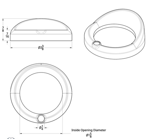 2006+ Signature Small Gauge Cover W/ Visor - Clear Diamond fits Peterbilt