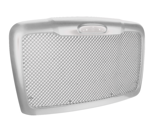 Grille Fits Freightliner Cascadia Chrome Plastic Mesh Type W/ Bug Screen