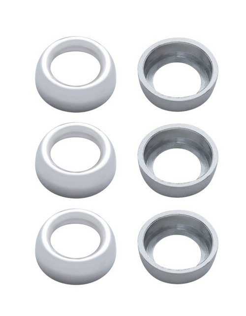 Chrome Plastic Toggle Switch Nut Cover For Peterbilt (Card Of 6)