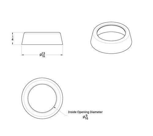 Chrome Plastic Toggle Switch Nut Cover For Peterbilt (Card Of 6)