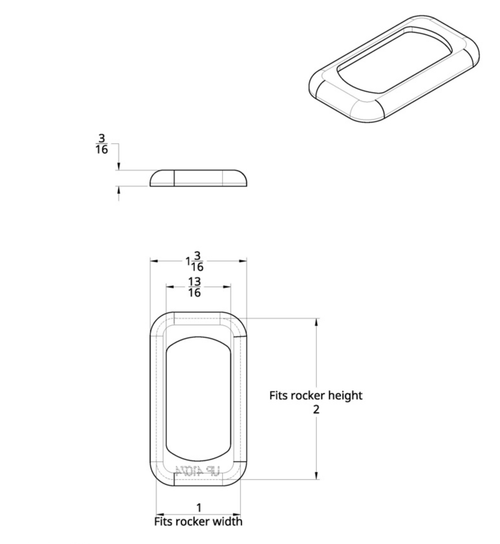 Chrome Plastic Rocker Switch Bezels (3 Pack)