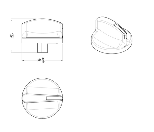 A/C Control Knob For 2002-2005 Kenworth