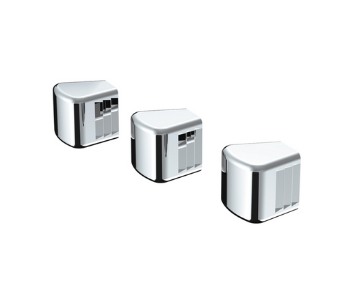 Chrome Plastic A/C & Heater Slider Control Knob For Kenworth/Freightliner - Plain (Card Of 3)