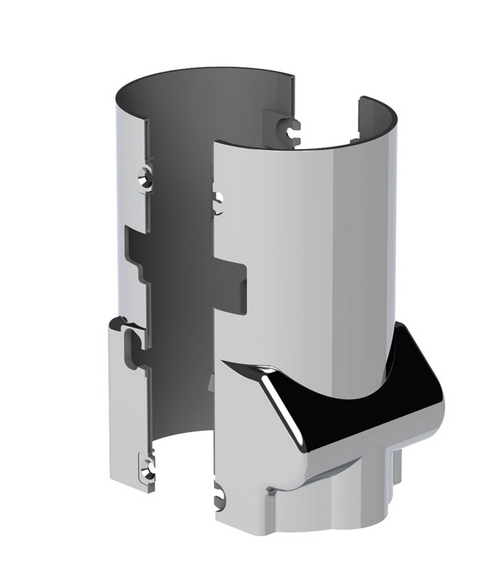 	 Chrome Middle Steering Column Cover For Kenworth W900/T800 (1986-2002) & Peterbilt 379/378 