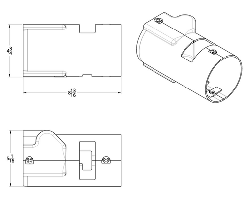 	 Chrome Middle Steering Column Cover For Kenworth W900/T800 (1986-2002) & Peterbilt 379/378 