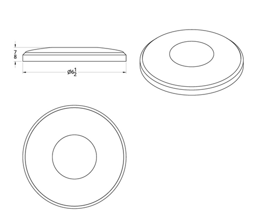 Chrome 6-1/2" Round Speaker Cover For Various Peterbilt Models (Card of 2)