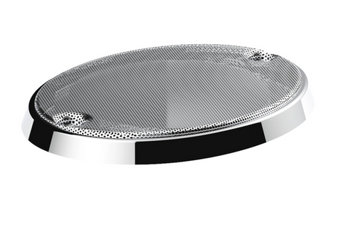 Chrome CB Radio Speaker Cover For Kenworth W900L/T600 (1993-2005) And T800 (1986-2005)
