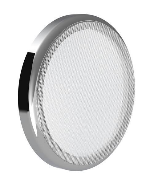 Chrome 7- " Round Speaker Cover For Peterbilt 389 (2008+), 388 (2008-2014), 379/378/335/330 (1995-2000), Snap-