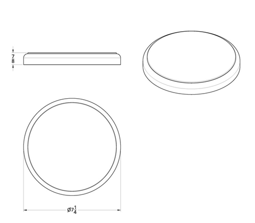 Chrome 7- " Round Speaker Cover For Peterbilt 389 (2008+), 388 (2008-2014), 379/378/335/330 (1995-2000), Snap-