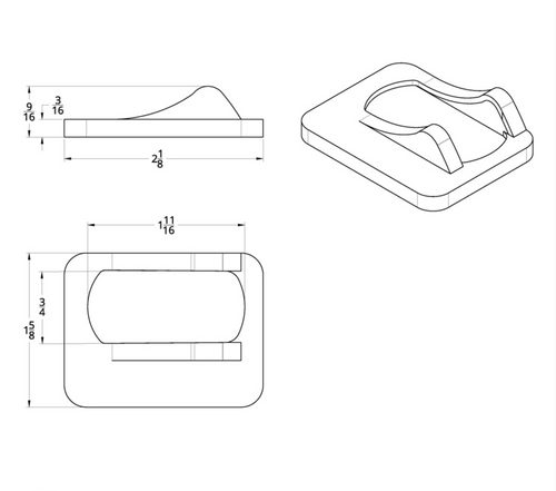 Chrome Plastic Rocker Switch Cover For Peterbilt - Fifth Wheel
